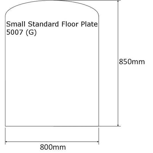 Westfire Medium Standard Black Slate Effect Floor Plate
