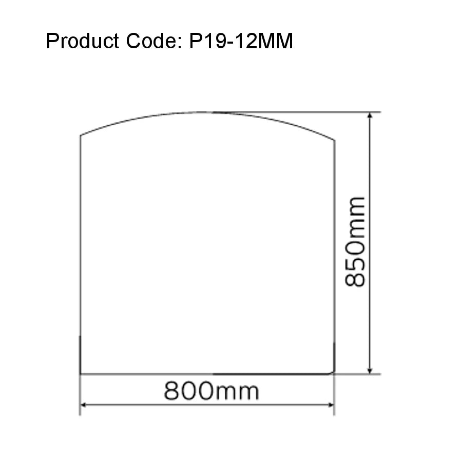 Westfire Medium Standard 12mm Clear Glass Floor Plate