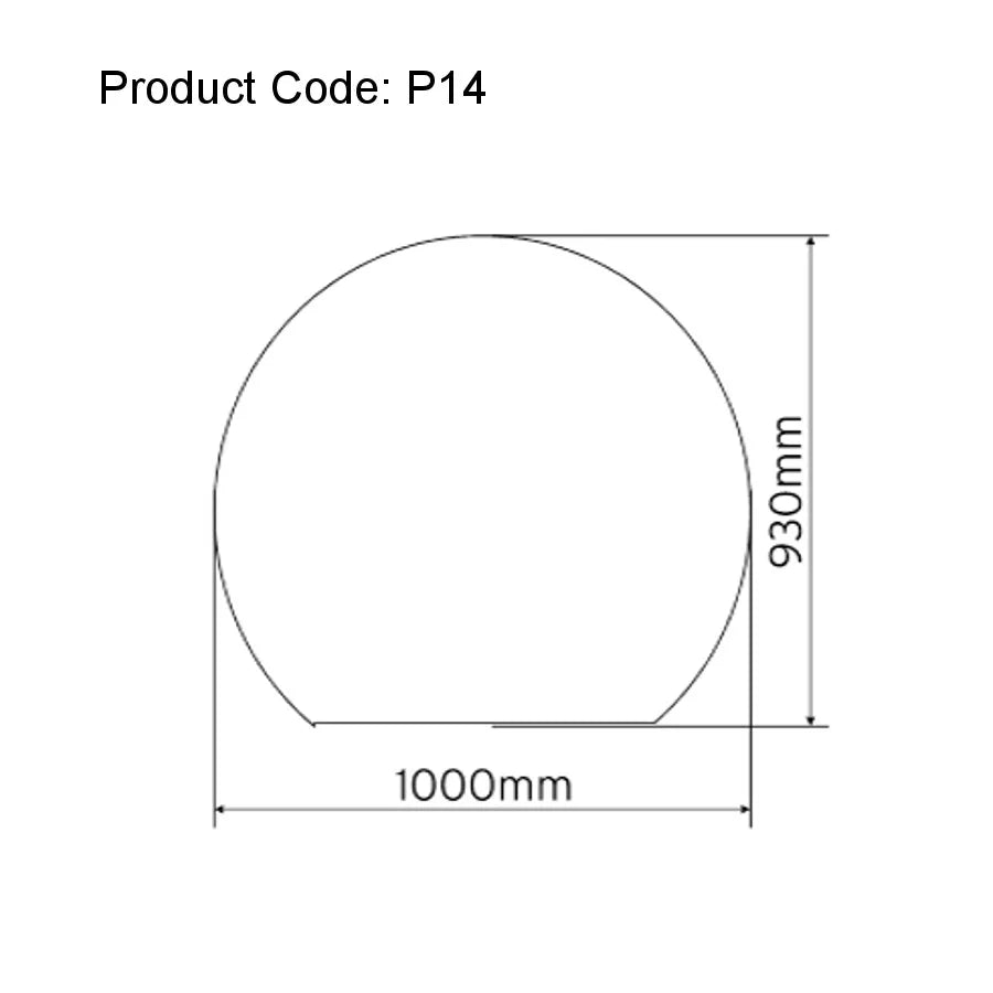 Truncated 12mm Clear Glass Floor Plate