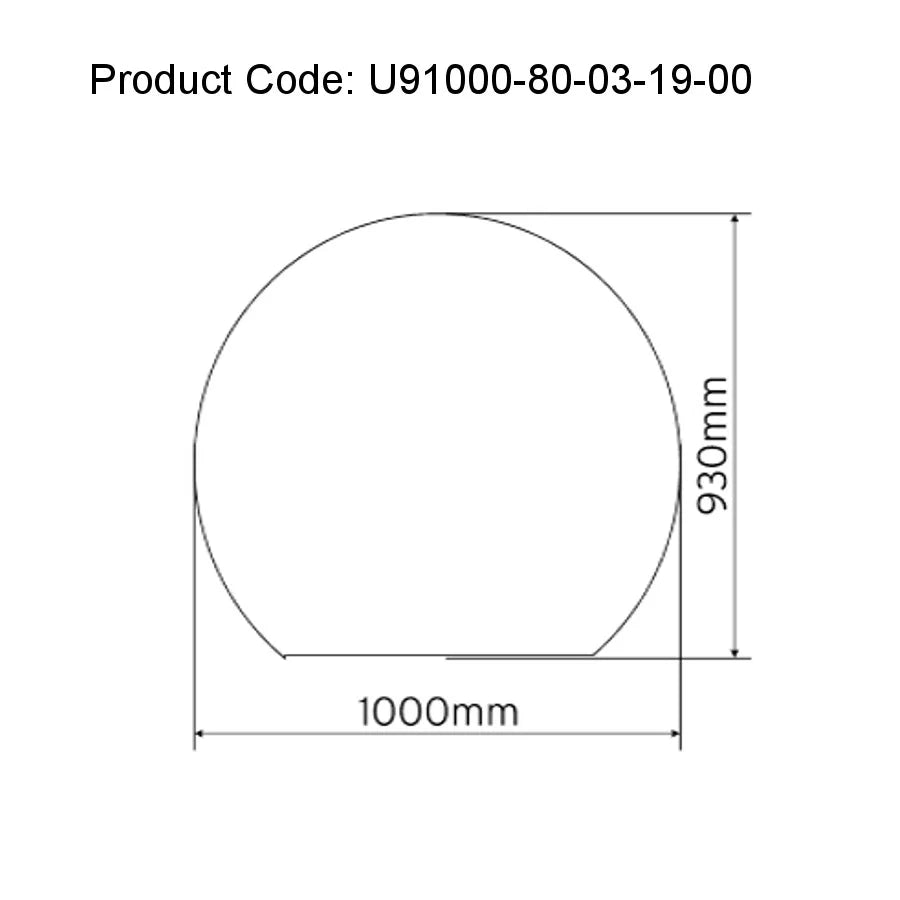 Westfire Truncated 12mm Smoked Glass Floor Plate