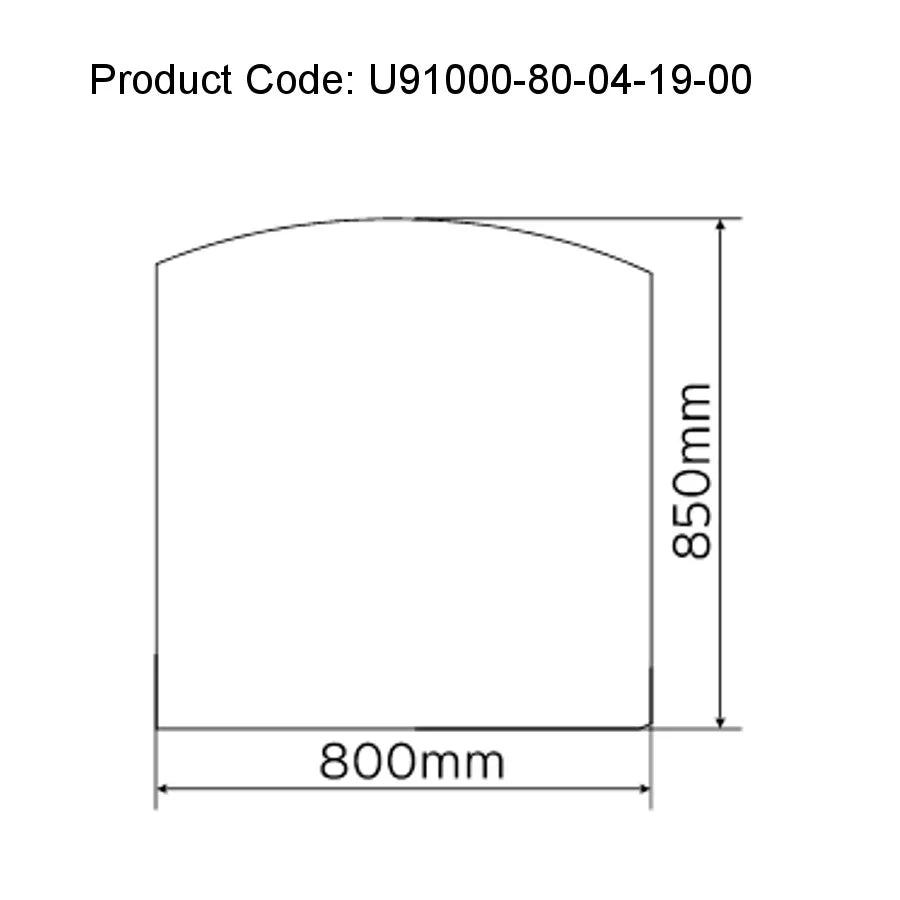 Westfire Medium Standard 12mm Smoked Glass Floor Plate