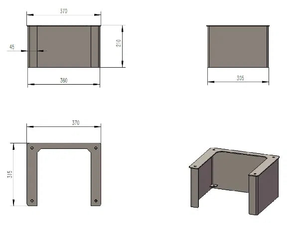 Henley Stoves Sherwood /Hampshire 5kW Logbox Only (Eco)