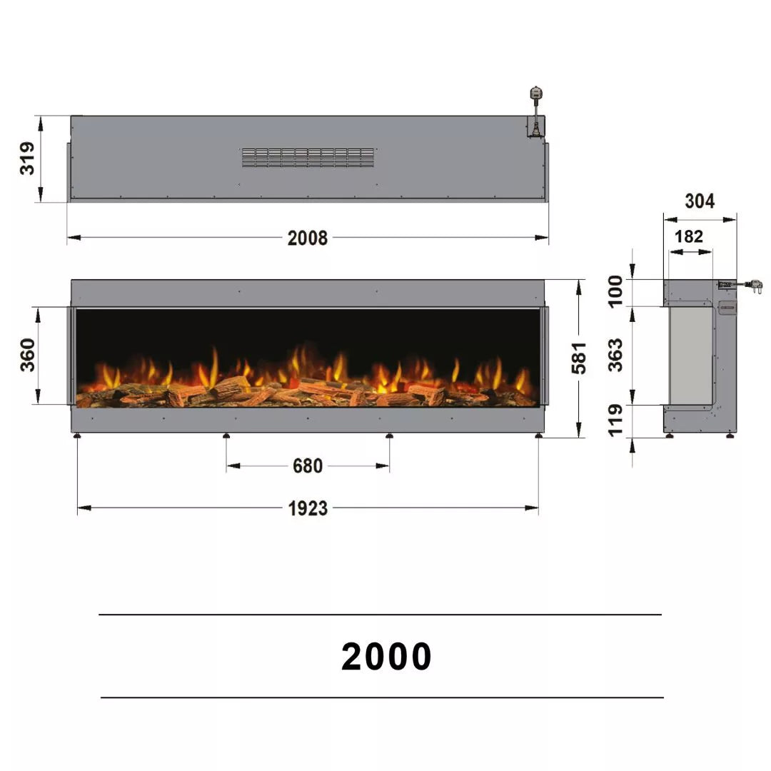 Ilektro 2000 Landscape Electric Fire