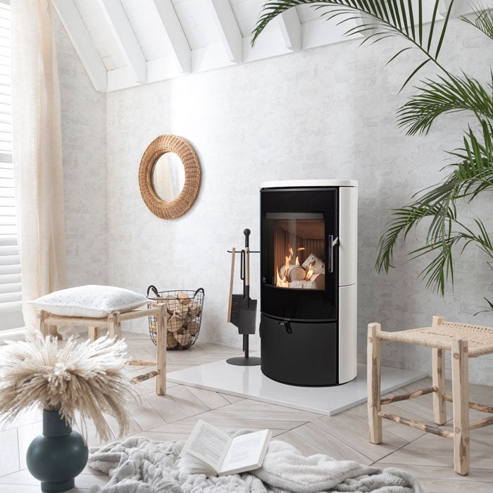 Arada Lagom White Ceramic (Series 2) Wood Burning Stove