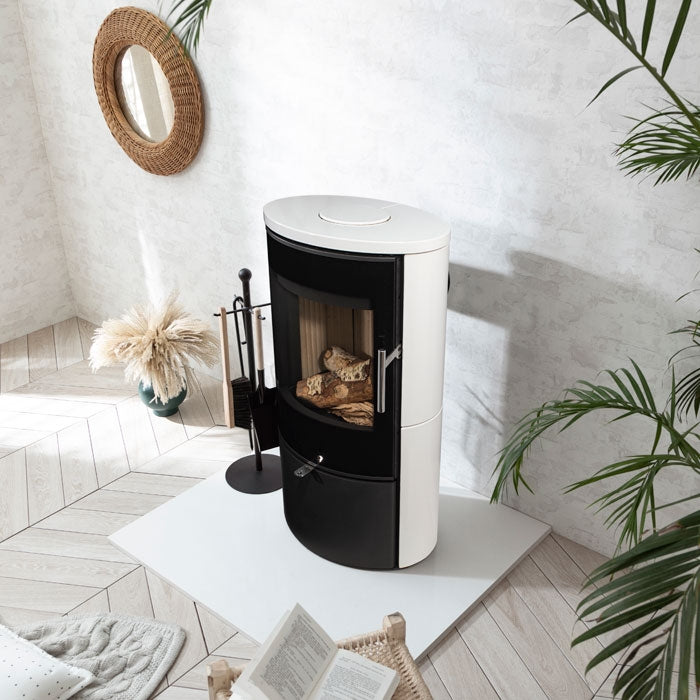 Arada Lagom White Ceramic (Series 2) Wood Burning Stove