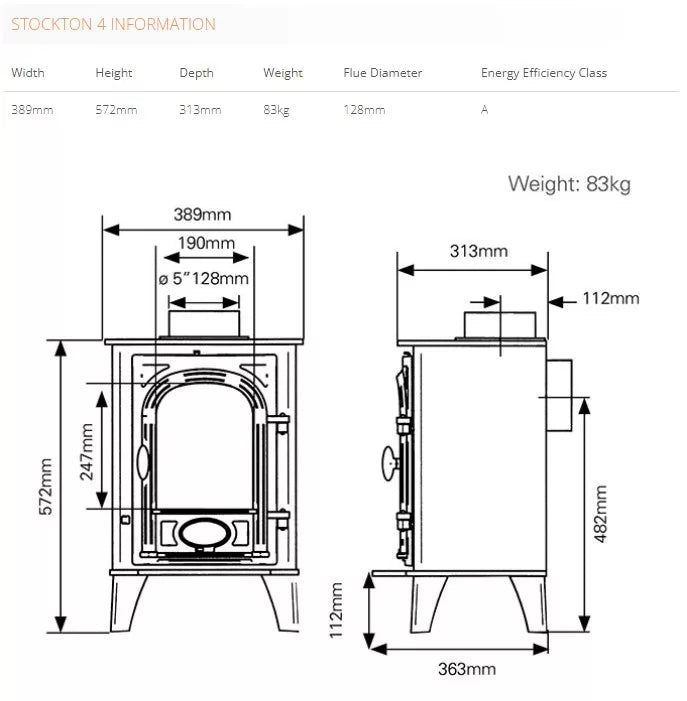Stovax Stockton 4 Wood Burning Stove