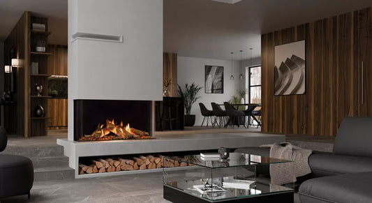 Gazco Reflex 105 Black Glass Multi-Sided Balanced Natural Gas