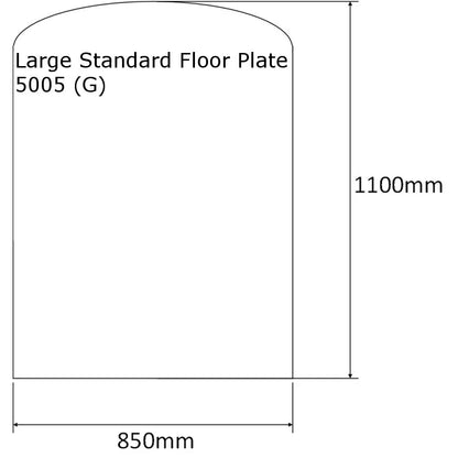 Westfire Big Standard Slate Effect Floor Plate in Black