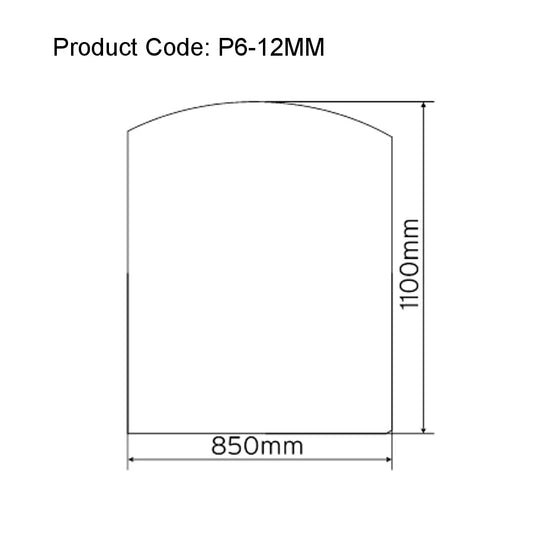 Large Standard 12mm Clear Glass Floor Plate
