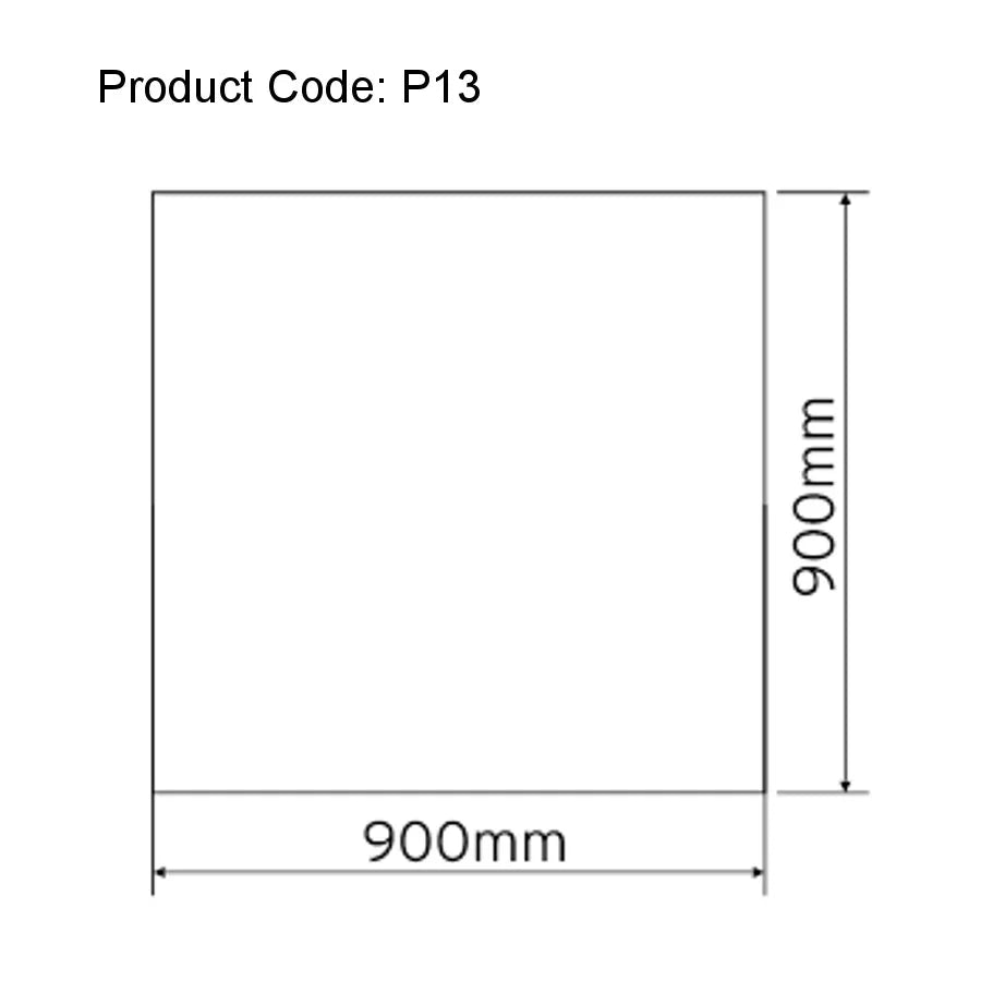 Square 12mm Clear Glass Floor Plate