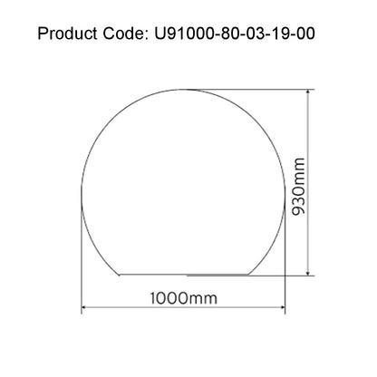Westfire Truncated 12mm Smoked Glass Floor Plate