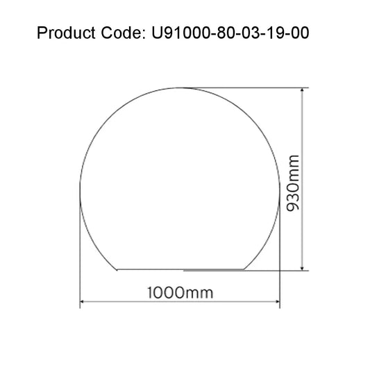 Westfire Truncated 12mm Smoked Glass Floor Plate