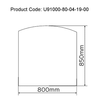 Westfire Medium Standard 12mm Smoked Glass Floor Plate