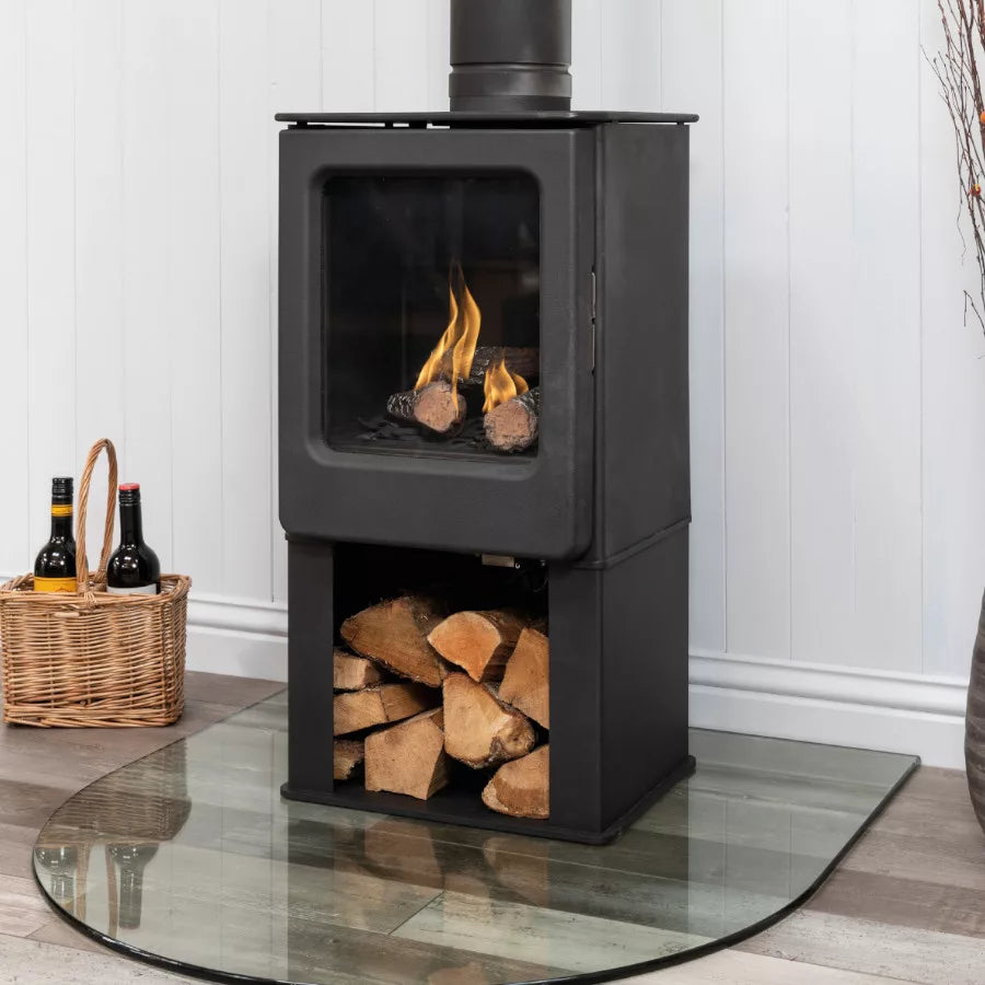 Mendip Ashcott Balanced Flue Log Store LPG Gas Stove