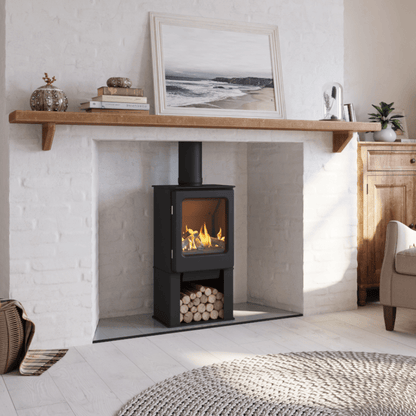 Mendip Ashcott Balanced Flue Log Store LPG Gas Stove