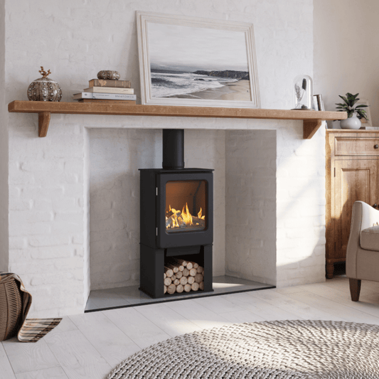 Mendip Ashcott Balanced Flue Log Store LPG Gas Stove