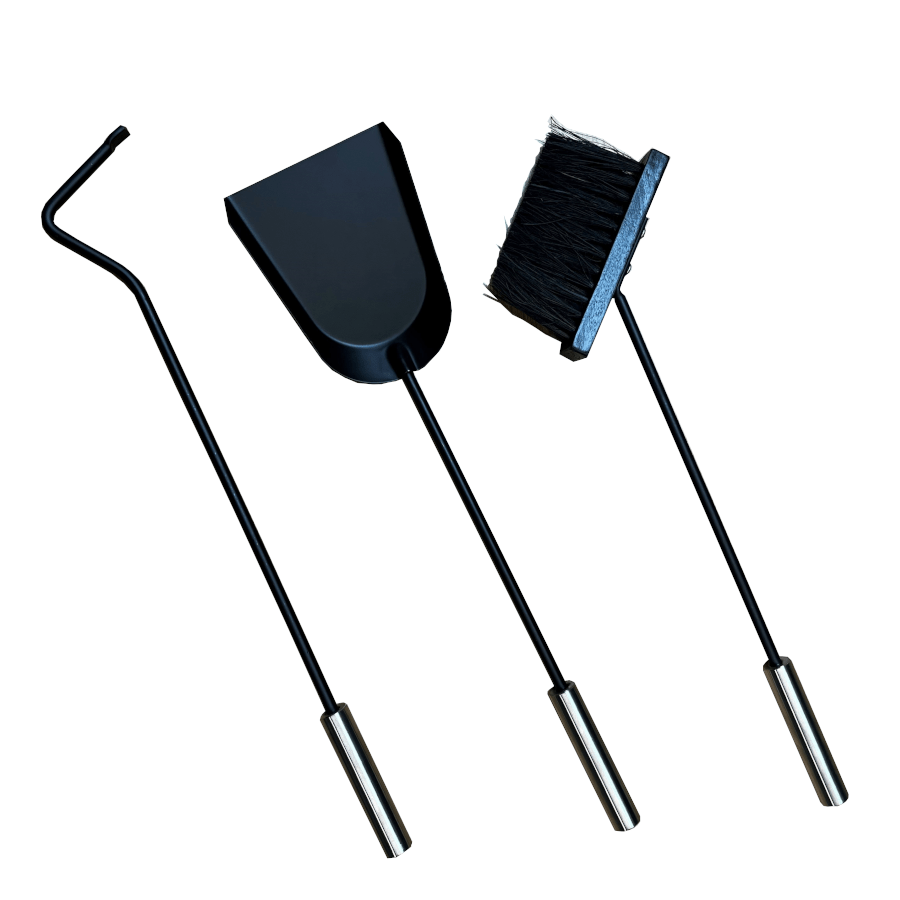 Varde Modern 3-Piece Fireside Set