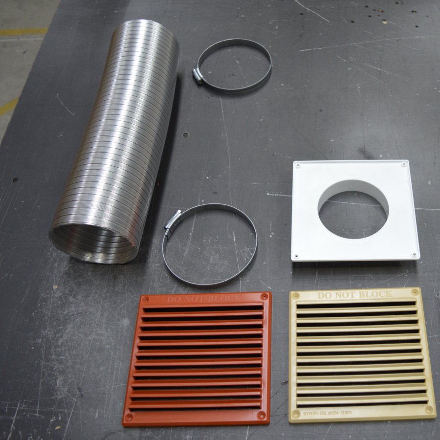 Westfire Closed Combustion Ducting Kit 150cm x 100mm Buff Sand
