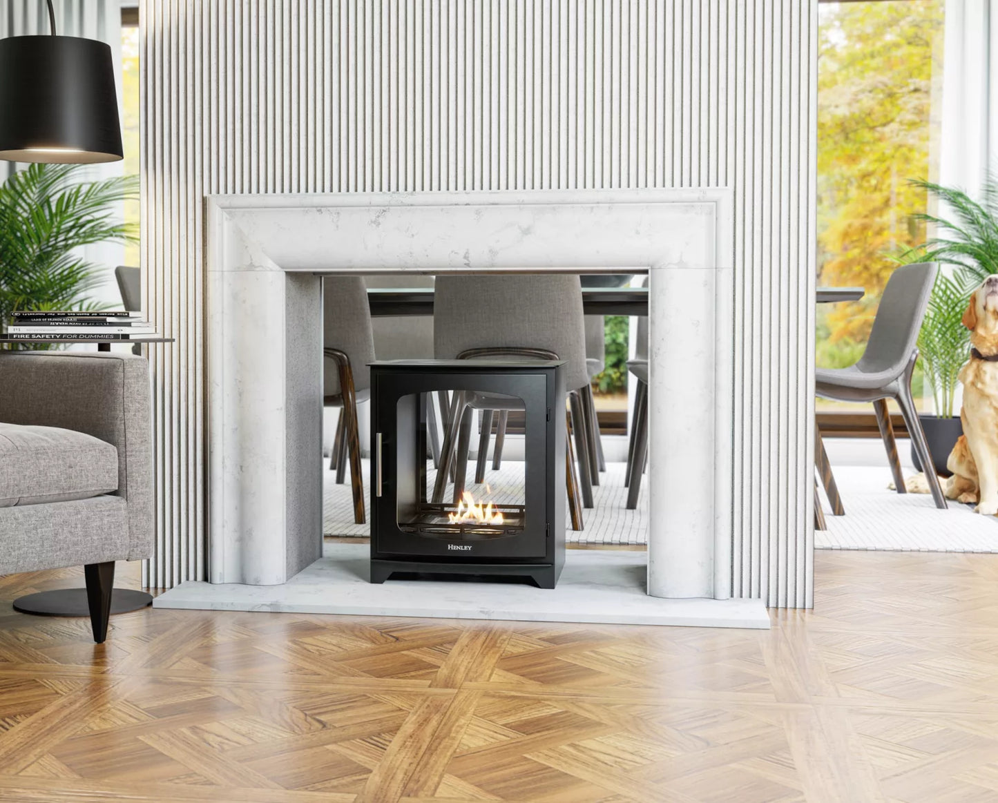 Henley Stoves Hazelwood Double Sided BIO