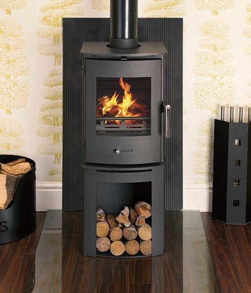 Pevex Newbourne 35FS Direct Air Ecodesign wood-burning stove with black finish