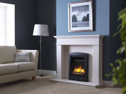 Charlton & Jenrick 16″ 3D Ecoflame Electric Fire with Cast Arch Fascia in Black