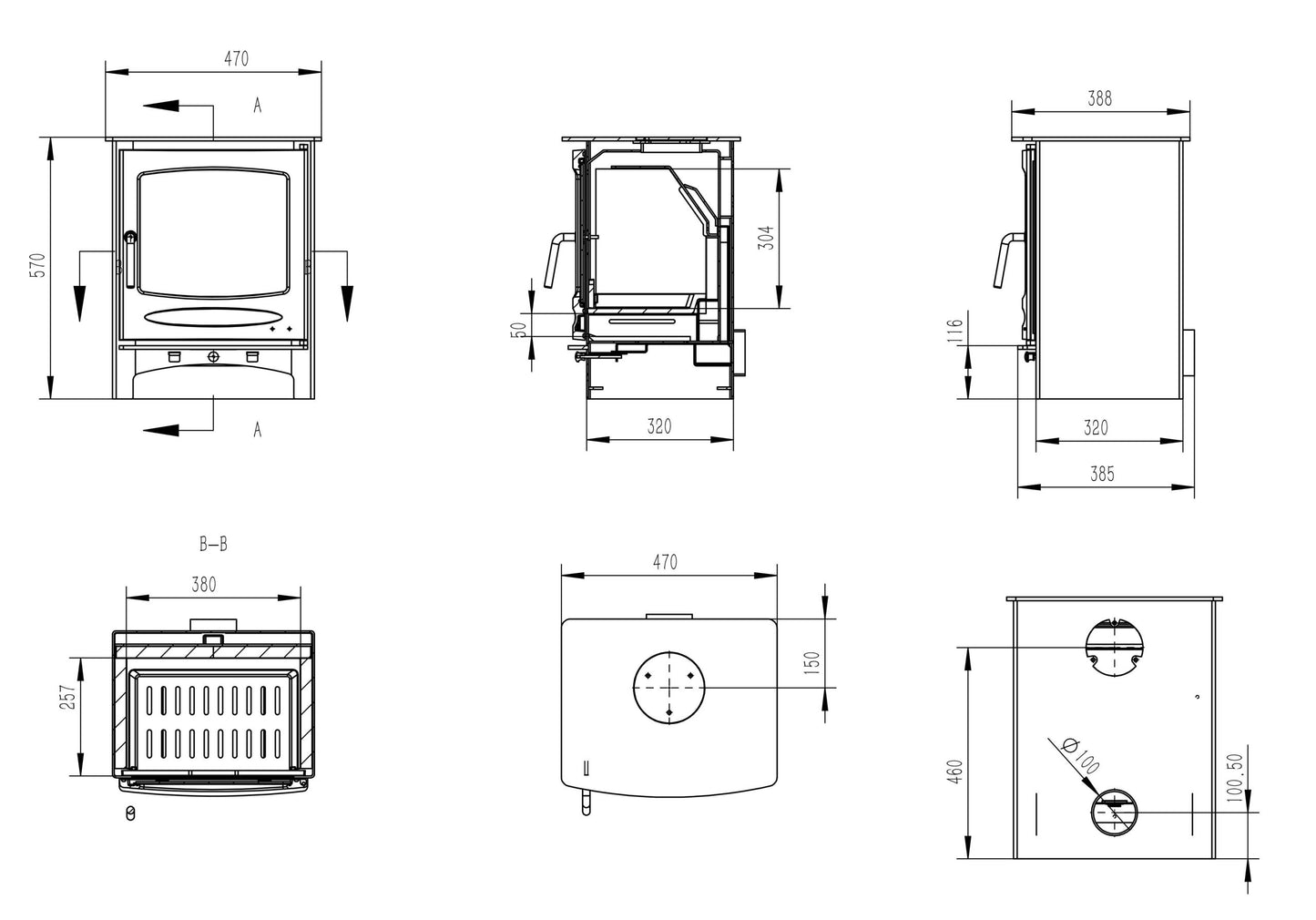 Henley Stoves Sherwood 7kW Multi Fuel (Eco)