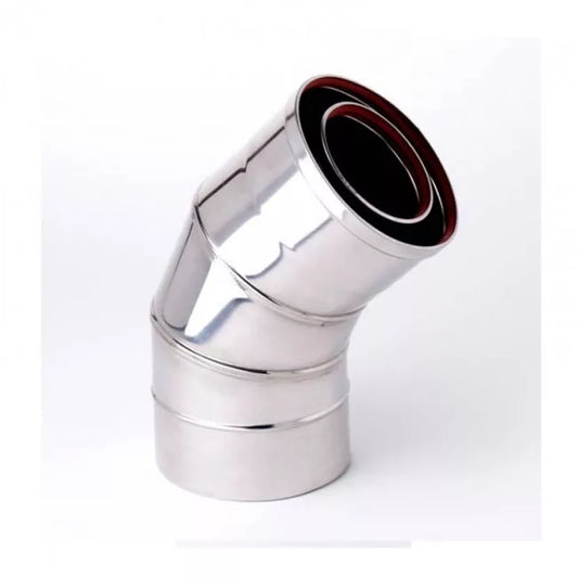 Gazco Balanced Flue Stainless Steel 45° Bend