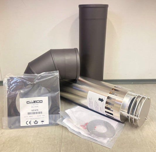 Gazco Top Exit Up and Out Anthracite Painted Balanced Flue Kit