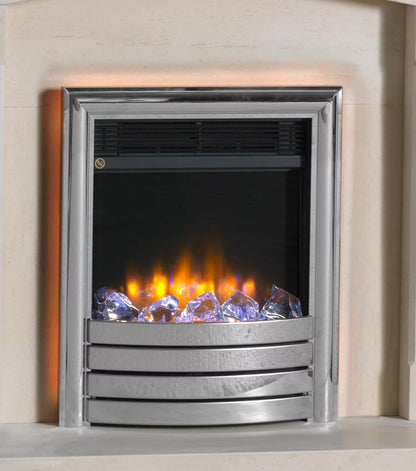 Ecoflame Electric Fire with Elite Fascia and Lights in all Chrome