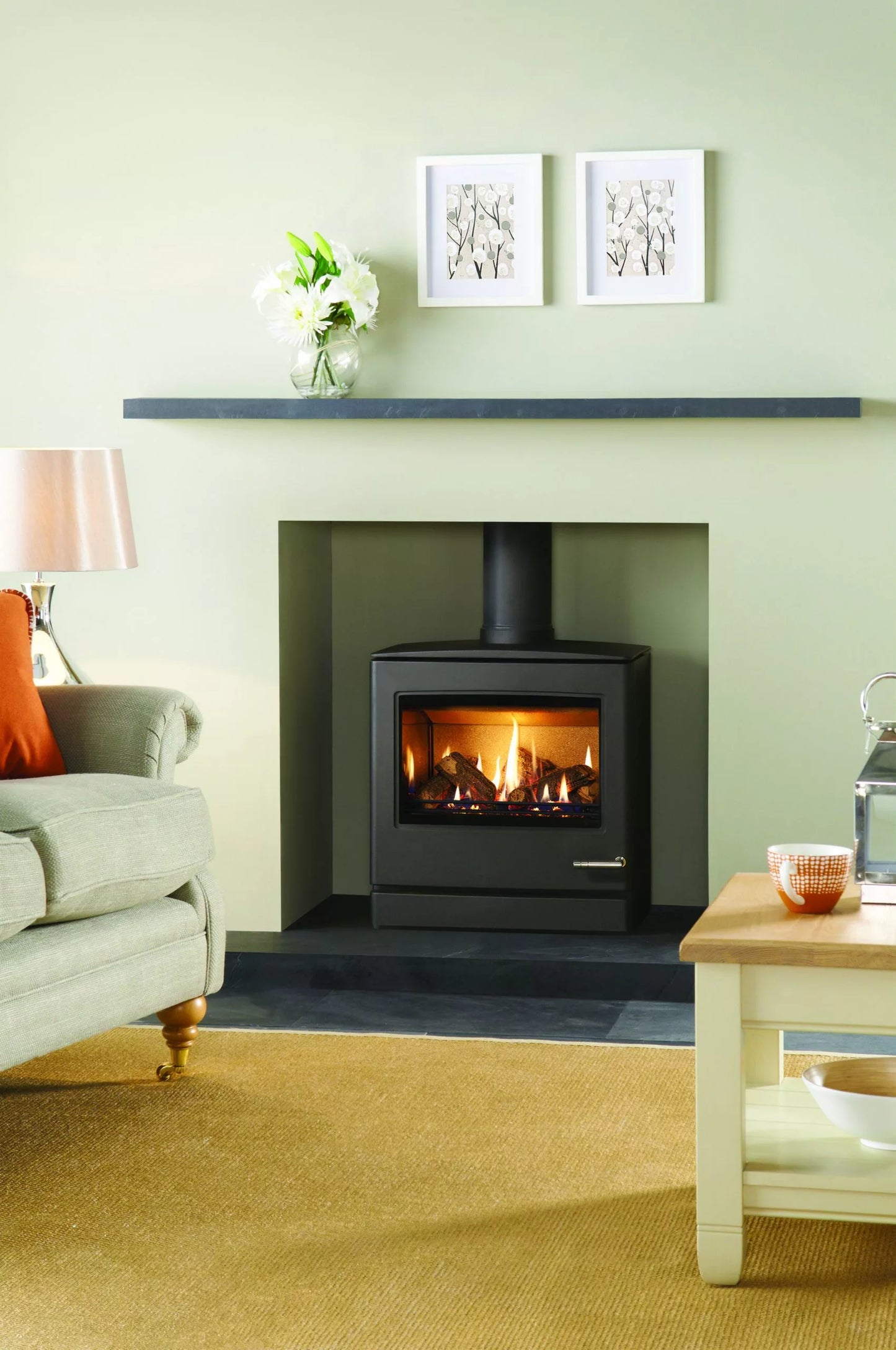 CL8 Conventional Flue Rear Exit Natural Gas Stove