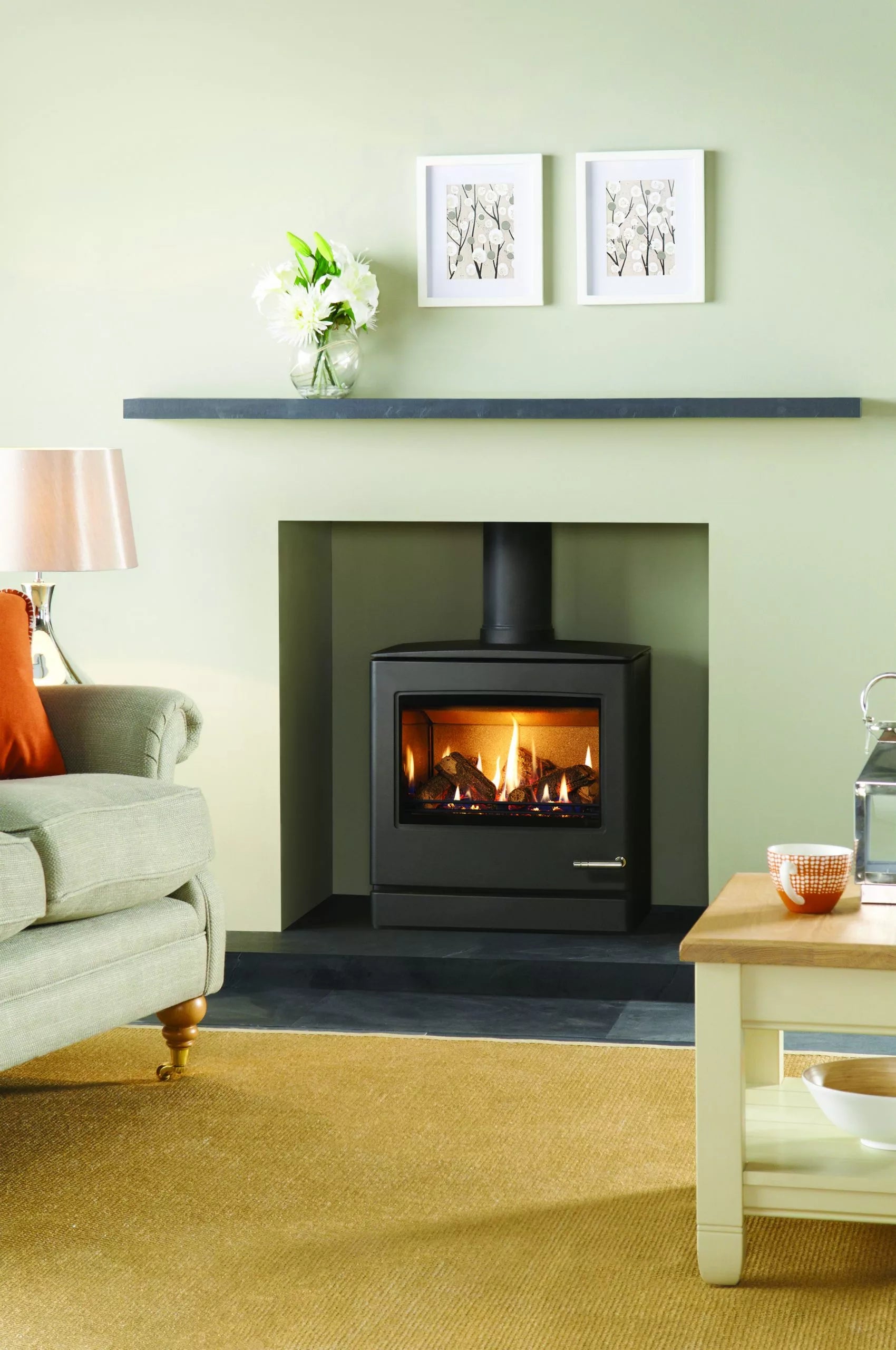 CL8 Conventional Flue Top Exit Natural Gas Stove