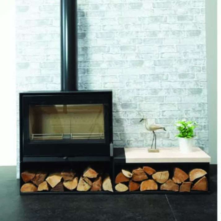 Mendip Christon 750 Freestanding Side Table with Wood Top