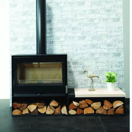 Mendip Christon 750 Freestanding Side Table with Wood Top