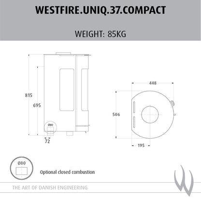 Westfire Uniq 37 Compact Closed Combustion Wood Stove