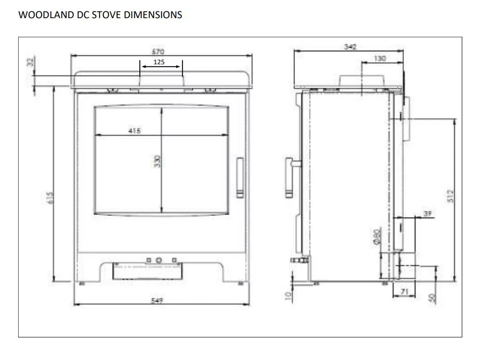 Mendip Woodland SE Dual Control Stove