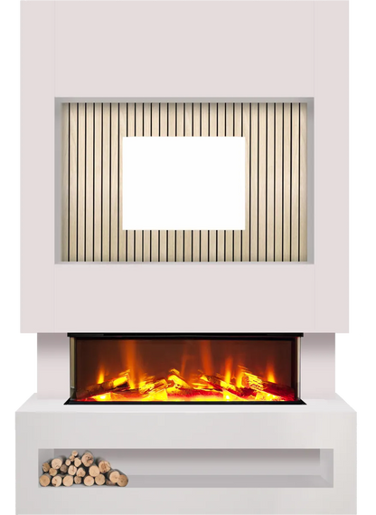Celsi S1000 White & Oak Media Wall Suite