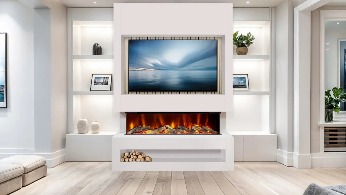 Celsi S1250 White & Oak Media Wall Suite