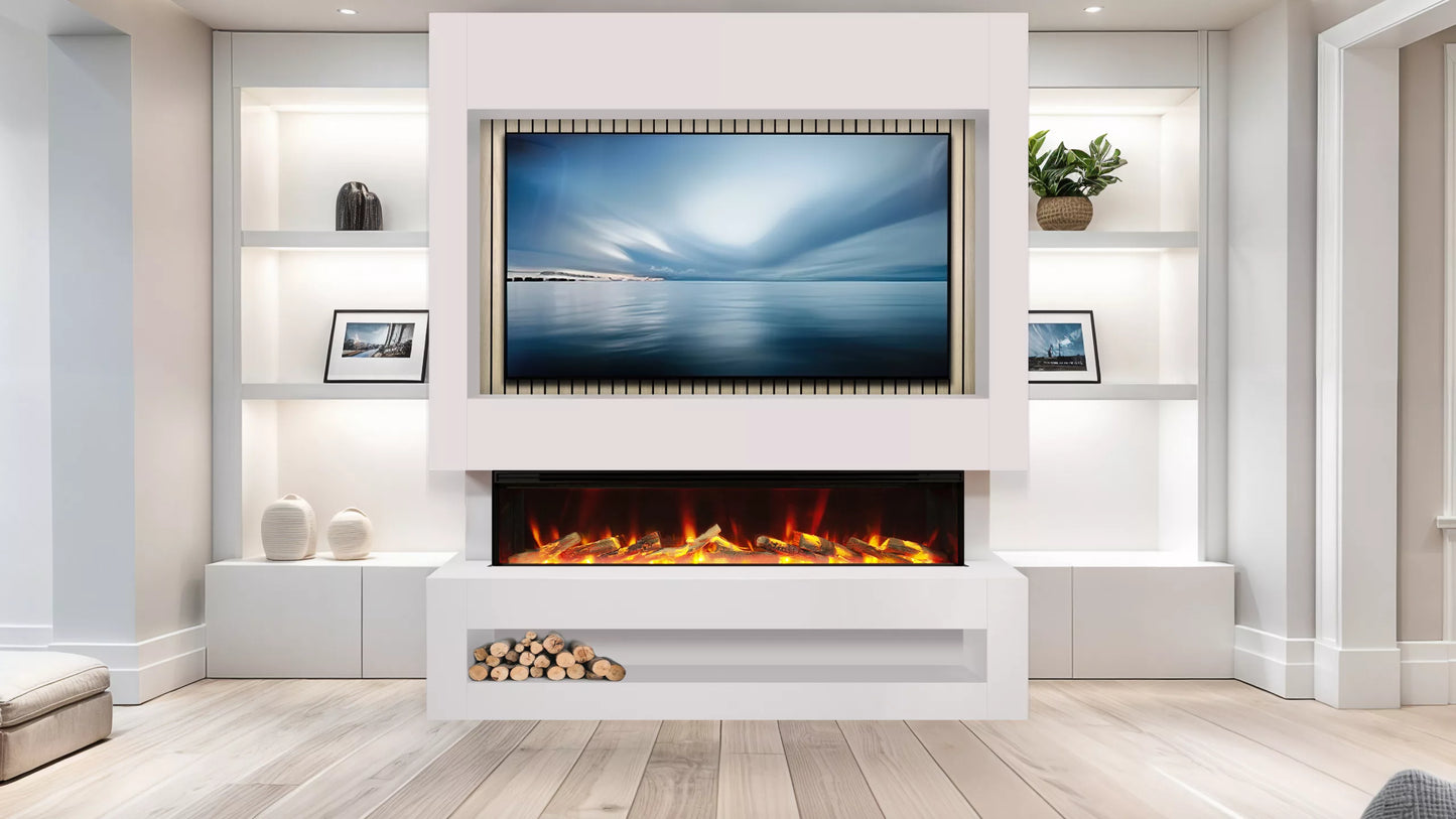Celsi S1600 White & Oak Media Wall Suite