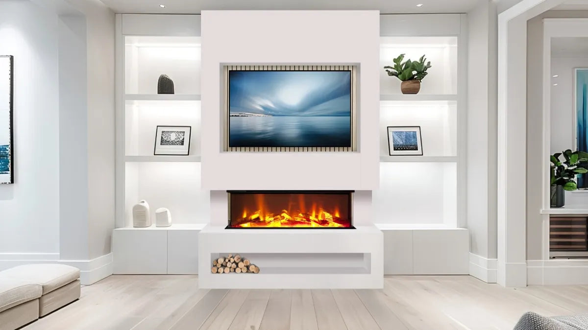 Celsi S1000 White & Oak Media Wall Suite
