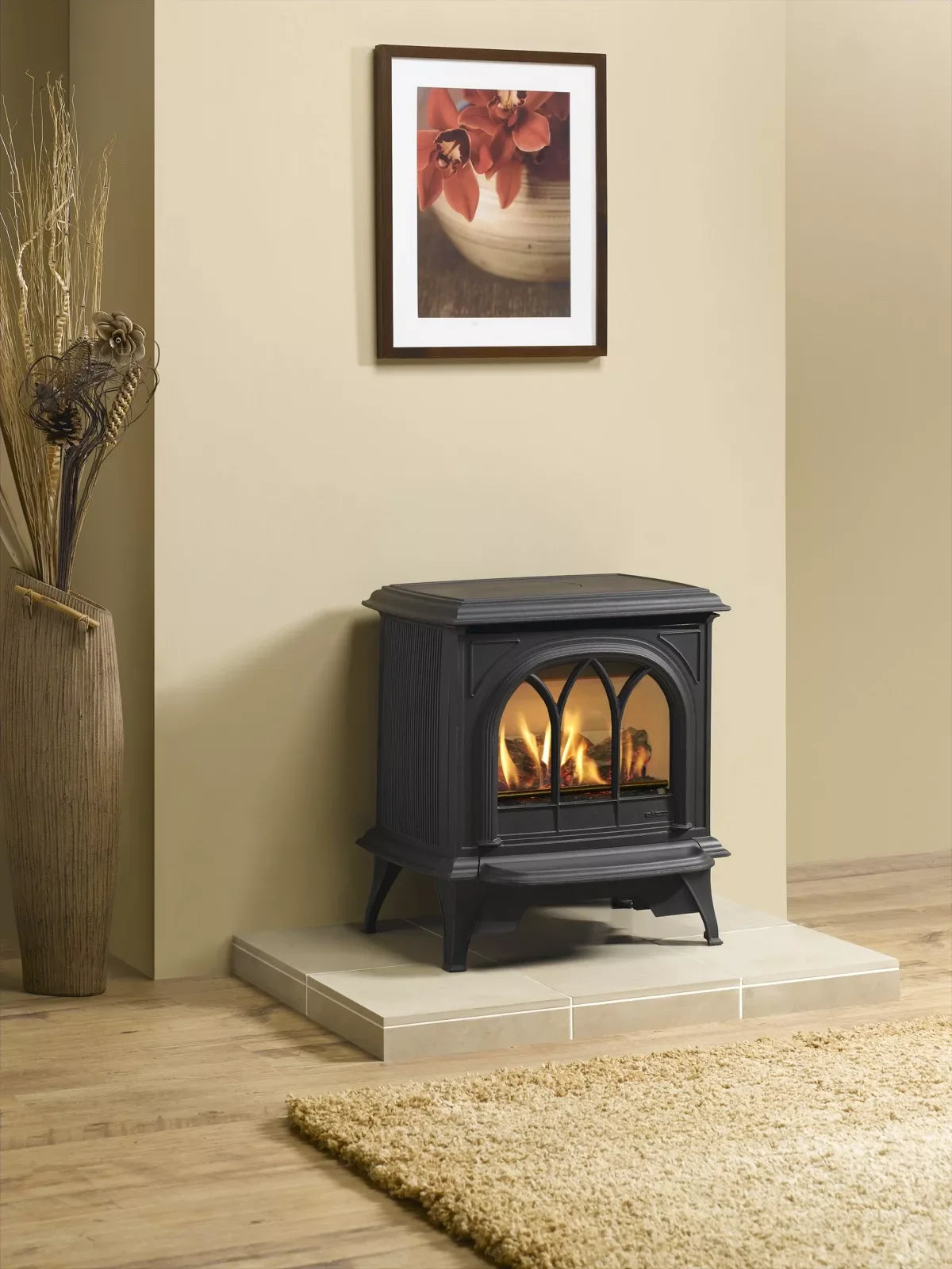Gazco Huntingdon 30 Tracery Balanced Flue Natural Gas Stove