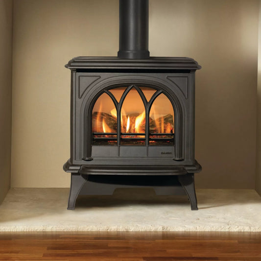 Gazco Huntingdon 30 Tracery Door Conventional Flue Natural Gas