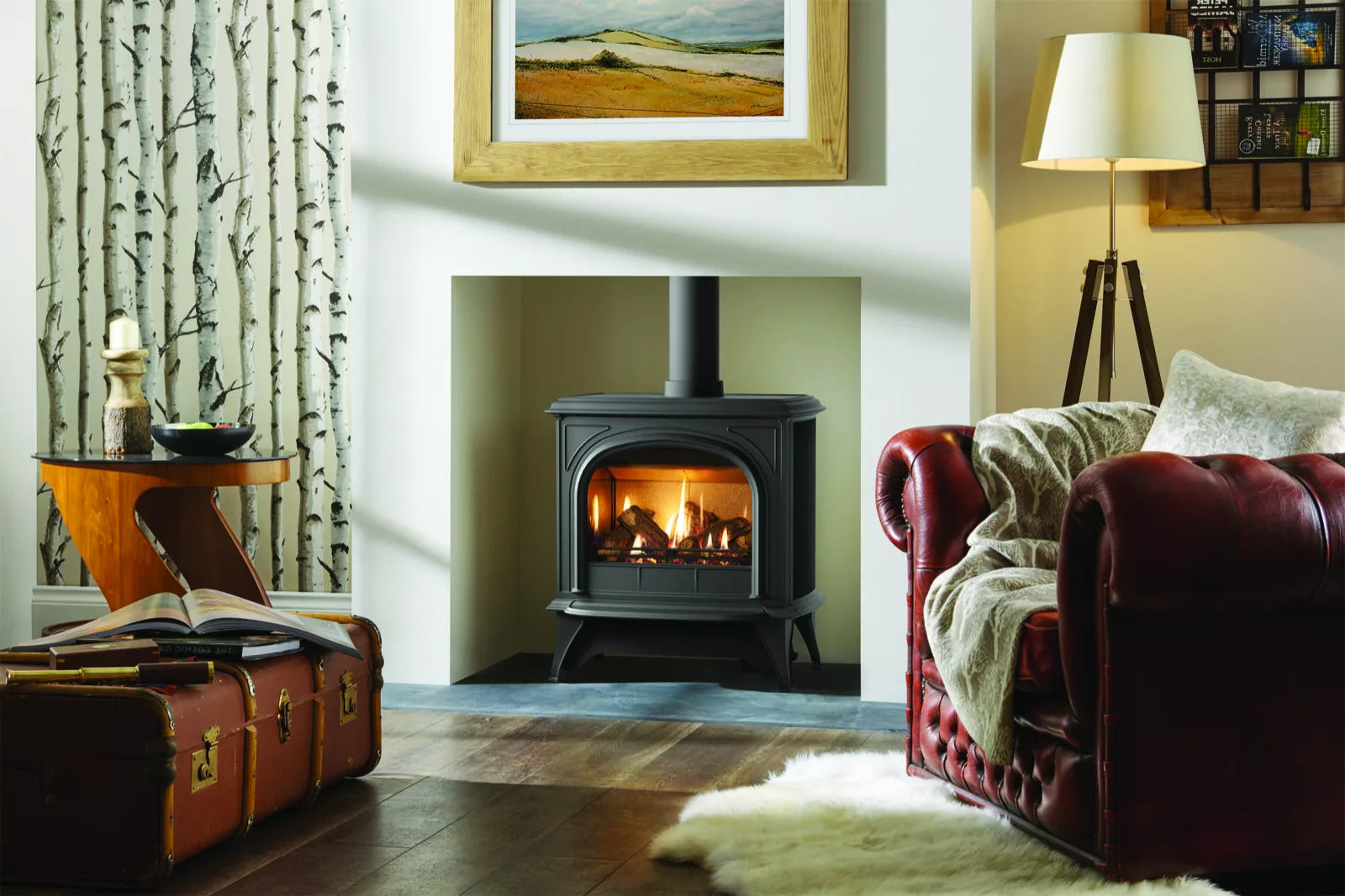 Gazco Huntingdon 30 Clear Balanced Flue Natural Gas Stove