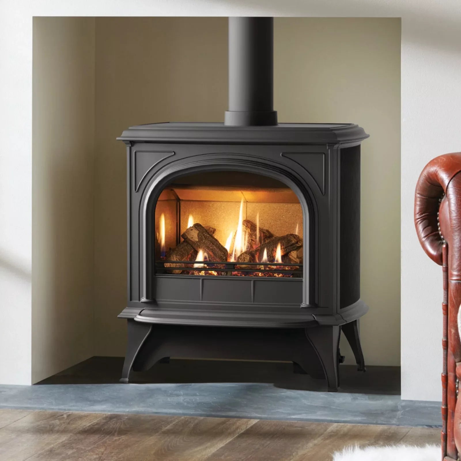 Gazco Huntingdon 40 Clear Conventional Flue Natural Gas Stove