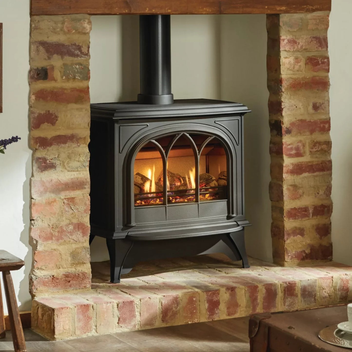 Gazco Huntingdon 40 Tracery Balanced Flue Natural Gas Stove