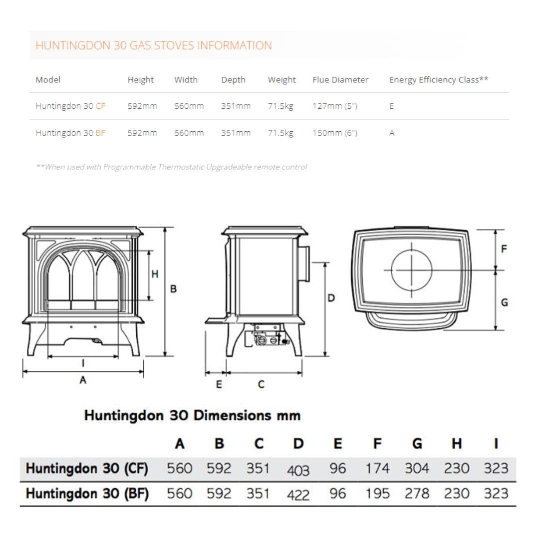 Gazco Huntingdon 30 Tracery Conventional Flue LPG Stove