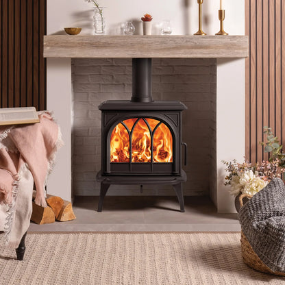 Stovax Huntingdon 30 Tracery Door Wood Stove
