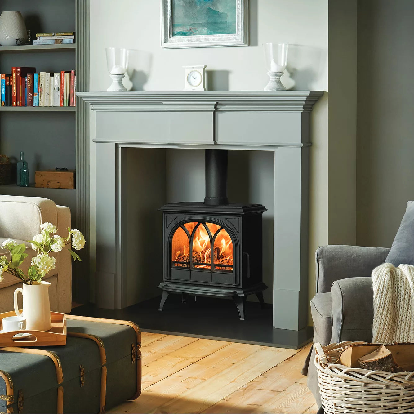 Stovax Huntingdon 30 Tracery Door Multifuel Stove