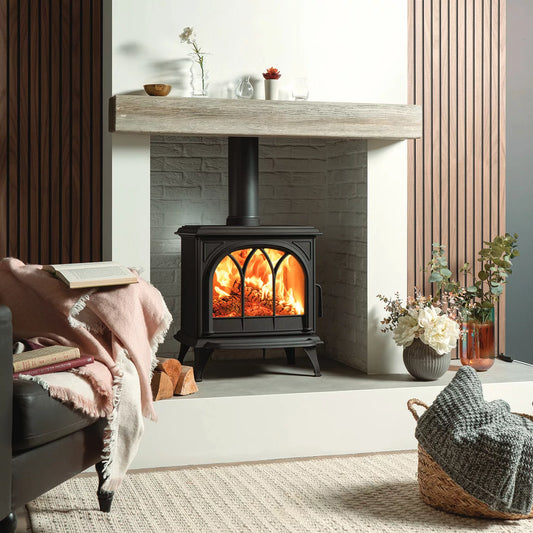 Stovax Huntingdon 30 Tracery Door Wood Stove