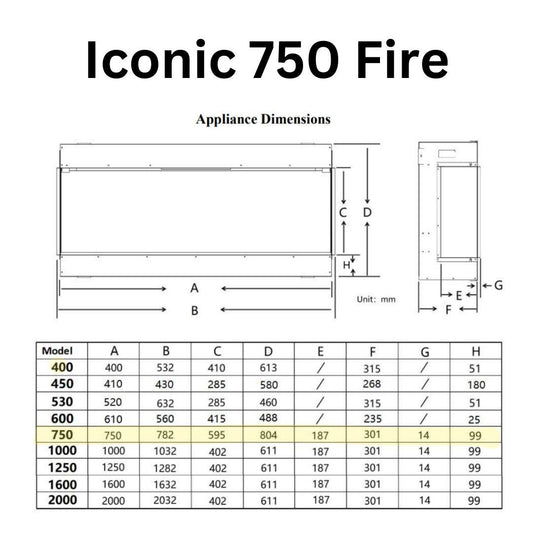 Iconic 750 Electric Fire