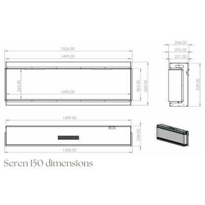 Dimensions of the ACR Seren 150